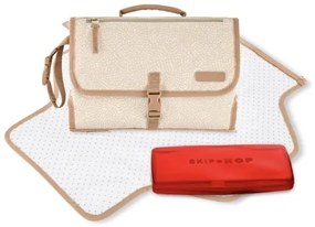 Skip Hop PRONTO - Fasciatoio da viaggio e borsa 2in1 beige