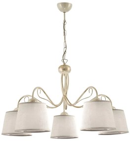 Jupiter 1354 - KM 5 E - Lampadario a sospensione con catena KAMELIA 5xE27/60W/230V