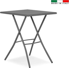 Tavolo da pranzo per giardino pieghevole Gaia FIAM struttura e superficie in acciaio grigio per 2 persone 70x50cm