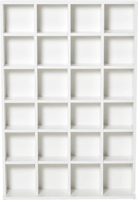 Libreria in Legno 24 Scomparti Bianco 130.5x89x20 cm...