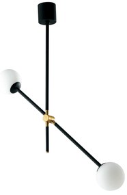 Lampadario Sospensione Antitesi Class Colore Nero Oro 28W