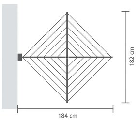 Stendino da giardino/da parete WallFix 24m – Brabantia