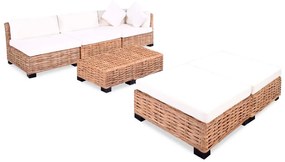 Set divano 18 pz in rattan naturale