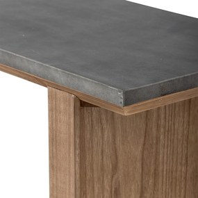 Tavolo consolle di colore naturale con piano in metallo 40x110 cm Riva – Bloomingville