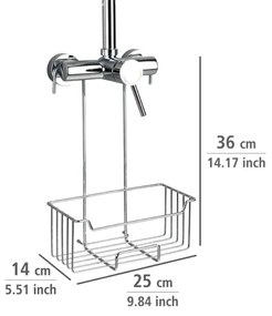 WENKO 23499100 - Mensola doccia MILO 25x36 cm acciaio inox/argento/trasparente