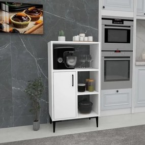 Mobile Da Cucina Multifunzione Dispensa 60x35x109 Kion Bianco