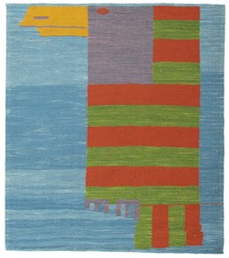 Kilim Tappeto orientale 90 x 100 (Tacchino) Tessuto A Mano