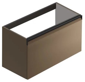 Mobile da bagno sospeso sotto lavabo Fusion L 79.5 x H 40 x P 45.5 cm giallo, 1 cassetto