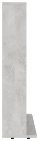 Armadio porta cd grigio cemento 102x23x89,5 cm in truciolato