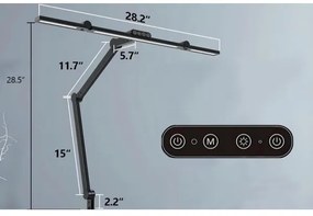 Lampada da tavolo LED dimmerabile con funzione Touch LED/24W/230V 3000-6500K CRI 92 nero