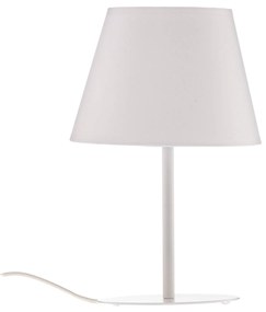 Euluna Lampada da tavolo Soho, cono altezza 33 cm, bianco