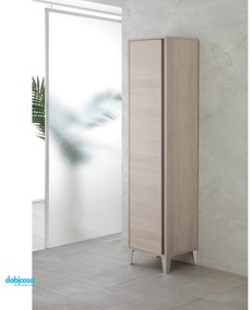 Colonna Armadio/Portascopa A Terra "Mondo 2.0" Da 183 Cm Composto Da Un'Anta Finitura Rovere Chiaro