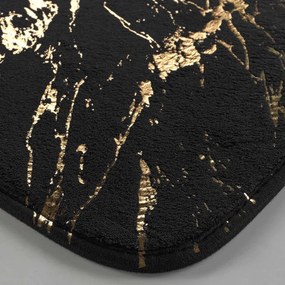 Tappetino per il bagno nero/dorato 45x75 cm Aquamarbre – douceur d'intérieur