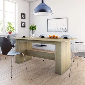 Tavolo Da Pranzo Rovere Sonoma 180x90x76cm İn Legno Multistrato /