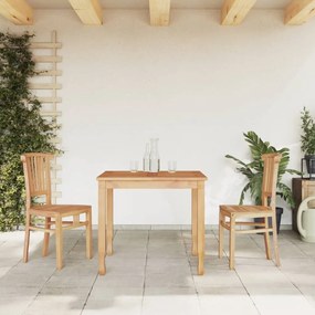 Set Da Pranzo Per Giardino 3 Pz İn Legno Massello Di Teak /