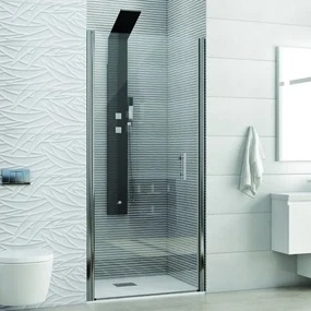 Kamalu - Box doccia porta battente nicchia 85cm vetro trasparente KS2800N
