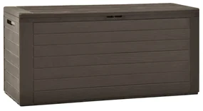 Baule da giardino marrone 116x44x55 cm