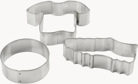 Set di 3 tagliabiscotti a forma di pallone da calcio in metallo Soccer Baking