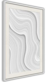 Poster  Snow Contour Lines  Cornice Quadri Cornice nera, Larghezza x Altezza Home decor 40x60