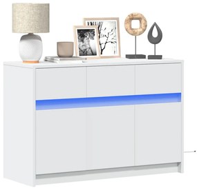 Mobile Porta Tv Con Led Bianco 91x34x61 Cm İn Truciolato /
