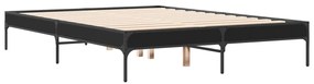 Giroletto nero 140x190 cm in legno multistrato e metallo