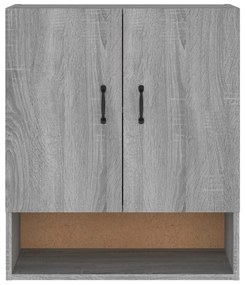 Armadietto a Muro Grigio Sonoma 60x31x70cm in Legno Multistrato