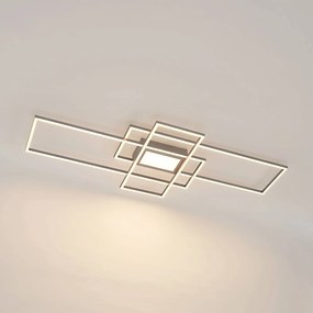 Lindby Caitlin plafoniera LED, nichel