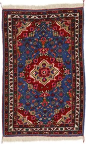 Bidjar Tappeto 70 x 90 Blu (Iran) Annodato A Mano