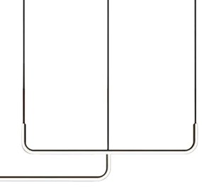 Lampadario LED a sospensione con filo HORIZONT 2xLED/11W/230V nero