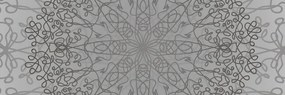 Quadro su tela – Ornamento circolare grigio