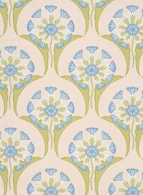 Little Greene Carta da parati Hencroft - Blue Primula