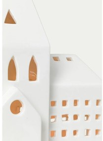 Portacandele in ceramica per tea light Urbania Lighthouse City - Kähler Design