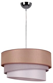 Duolla - Lampadario a sospensione con filo TRIO 1xE27/40W/230V diametro 45 cm marrone/grigio/argento