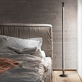 Piantana Moderna Stick Metallo Nero Acrilico Led 22W 3000K