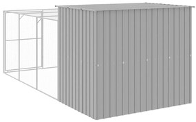 Casetta cani corsa grigio chiaro 214x457x181 cm acciaio zincato