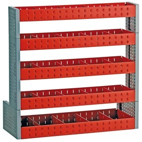 Armadietto da officina USAG Composizione per allestimento furgone in acciaio 5 ripiani, L 99 x P 37.5 x H 98.6 cm