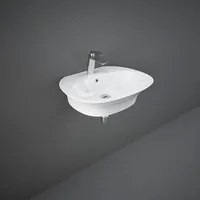 Lavabo sospeso Sensation in ceramica bianca lunghezza 60 cm