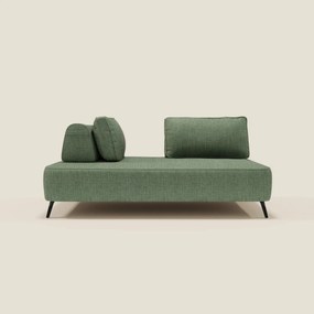 Volta divano modulare con schienali mobili in raffinato tessuto ciniglia T06 verde