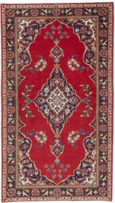 Kashan Tappeto 140x80 Rosso (Iran) Annodato A Mano