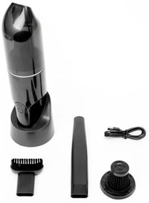 Aspiratore portatile ricaricabile per auto 75W/2000 mAh nero