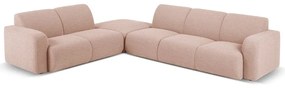 Divano angolare rosa in tessuto bouclé (angolo sinistro) Molino - Micadoni Home