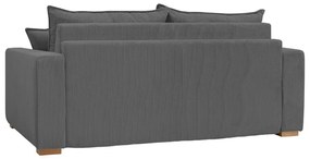 Divano grigio allungabile con rivestimento in velluto a coste 225 cm Augustin – Bobochic Paris