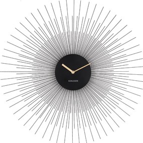 Orologio da parete nero Grande, ø 60 cm Peony - Karlsson
