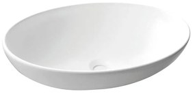 Lavabo da appoggio Gaio ovale in ceramica bianco