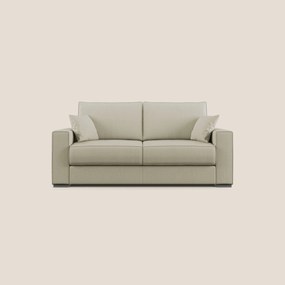 Dream Divano letto moderno dai morbidi cuscini in tessuto smacchiabile T05 panna