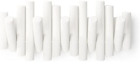 Appendiabiti da parete bianco in legno di pino Picket - Umbra