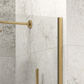 Kamalu - Porta doccia color oro senza telaio 160 cm | KNM4000G