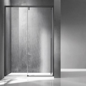 Kamalu - porta doccia 120cm scorrevole colore acciaio grigio spazzolato | ksa4000g