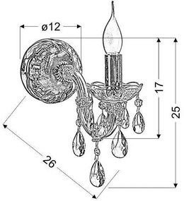 Applique MARIA TERESA 1xE14/40W/230V