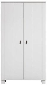 Armadio in pino bianco 111x202 cm Ties - WOOOD